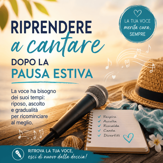 Riprendere a cantare dopo la pausa estiva: la voce ha bisogno dei suoi&nbsp;tempi.